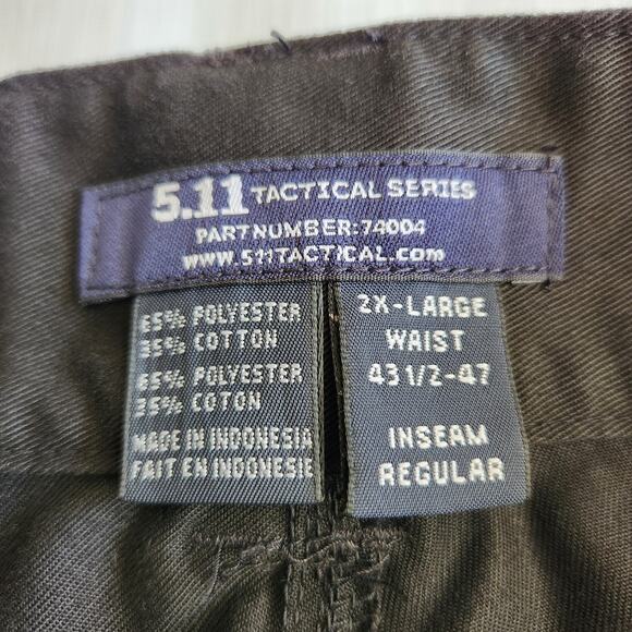 5.11 Tactical Pants Mens 2X Large Waist 43.5-47 Black Cargo Combat Utility Work - Picture 9 of 16